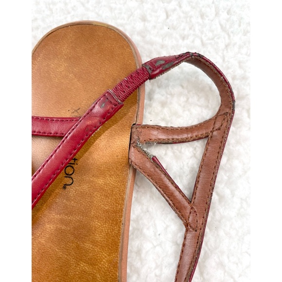 XHILARATION • Red/Tan Greek Sandals - Picture 10 of 16